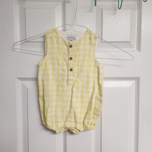 Janie and Jack Yellow Gingham Bodysuit